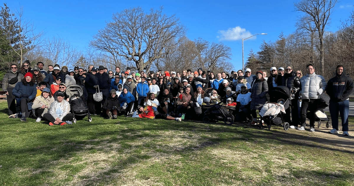 Participants gather in a group at Fast Track to a Cure New York.